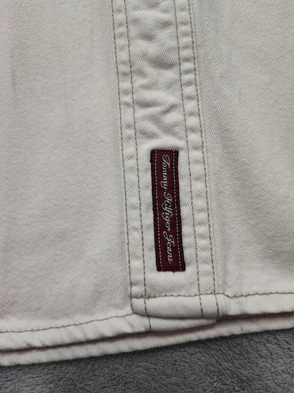 Vintage Tommy Jeans Heavy Cotton Overshirt Shacket Off White Cream Men's XXL XL
