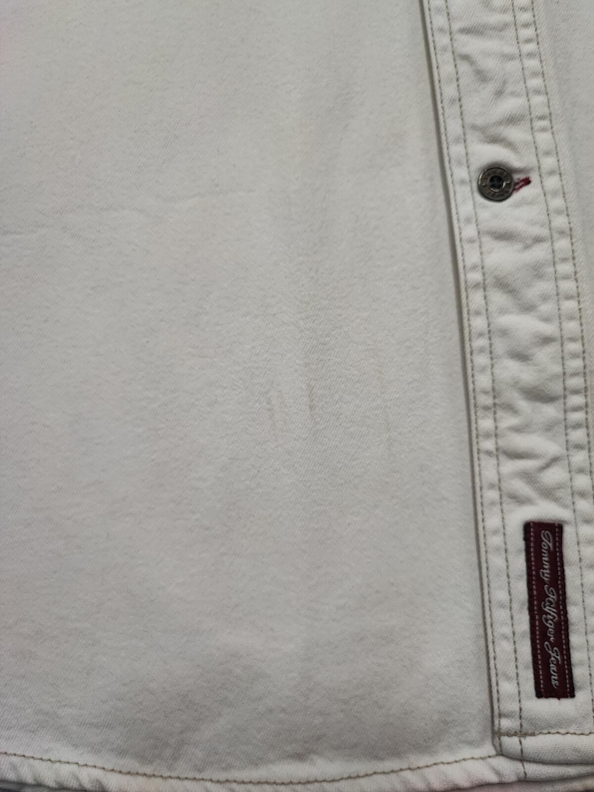 Vintage Tommy Jeans Heavy Cotton Overshirt Shacket Off White Cream Men's XXL XL