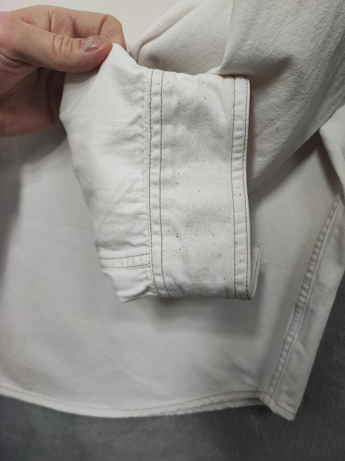 Vintage Tommy Jeans Heavy Cotton Overshirt Shacket Off White Cream Men's XXL XL