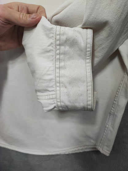 Vintage Tommy Jeans Heavy Cotton Overshirt Shacket Off White Cream Men's XXL XL