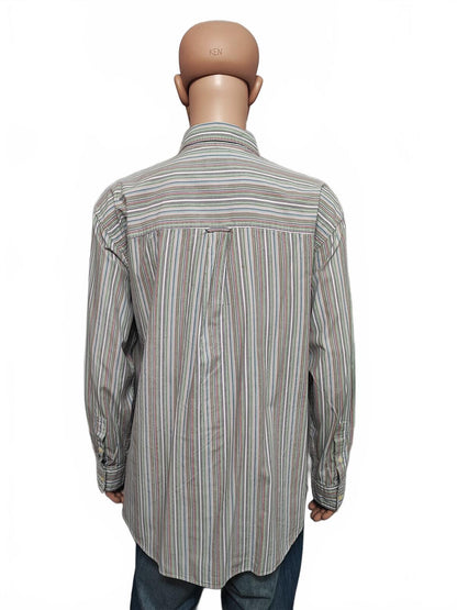 Vintage Chaps Checked Long Sleeve Shirt Multicolour Men's Size XXL