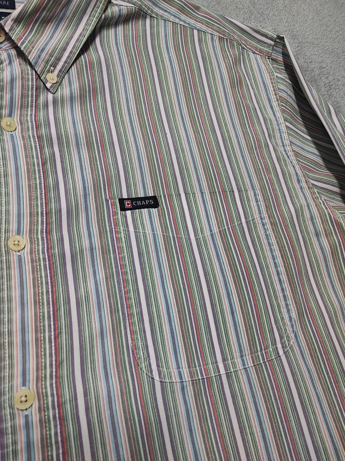 Vintage Chaps Checked Long Sleeve Shirt Multicolour Men's Size XXL
