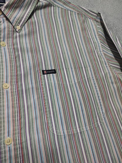 Vintage Chaps Checked Long Sleeve Shirt Multicolour Men's Size XXL