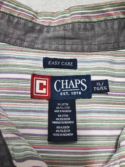 Vintage Chaps Checked Long Sleeve Shirt Multicolour Men's Size XXL