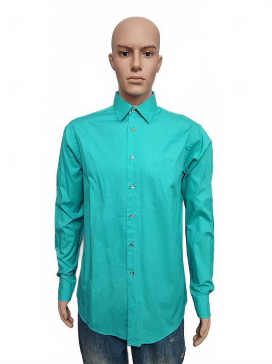 Vintage Calvin Klein Long Sleeve Minimalist Casual Shirt Mint Green Men's Size M