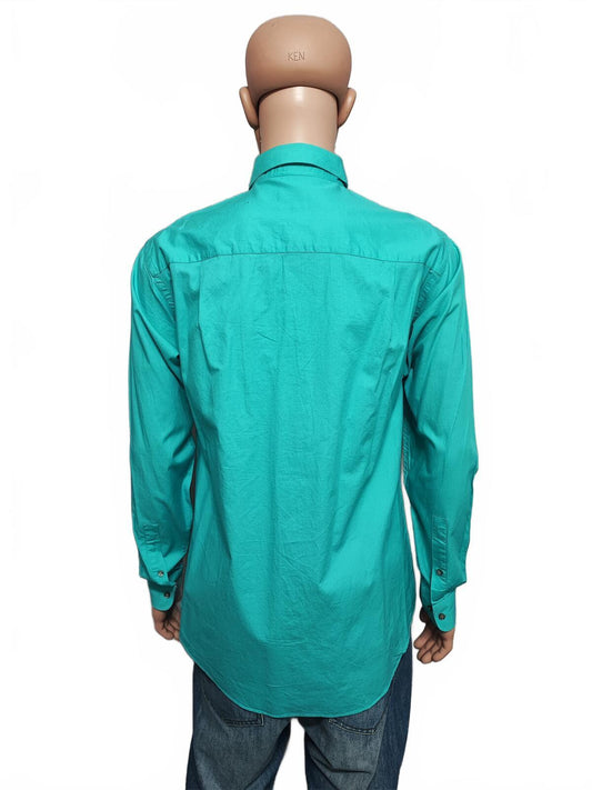 Vintage Calvin Klein Long Sleeve Minimalist Casual Shirt Mint Green Men's Size M