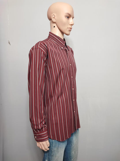 Vintage Tommy Hilfiger 2-Ply Striped Long Sleeve Shirt Multicolour Men's Size XL