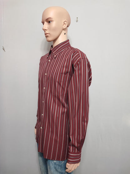 Vintage Tommy Hilfiger 2-Ply Striped Long Sleeve Shirt Multicolour Men's Size XL