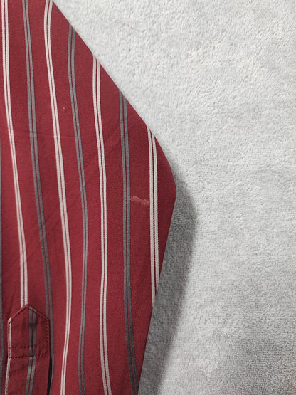 Vintage Tommy Hilfiger 2-Ply Striped Long Sleeve Shirt Multicolour Men's Size XL
