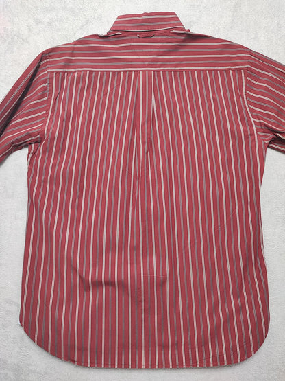 Vintage Tommy Hilfiger 2-Ply Striped Long Sleeve Shirt Multicolour Men's Size XL