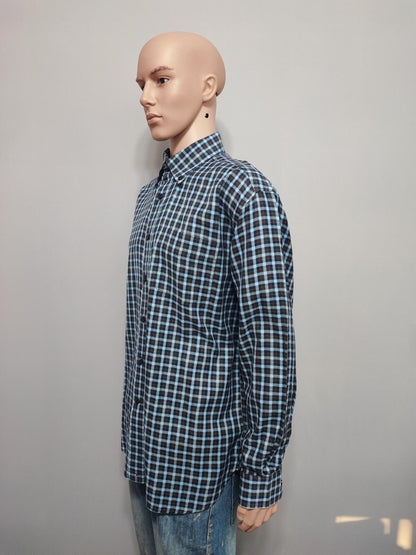 Vintage Tommy Hilfiger Checked Long Sleeve Heritage Crest Shirt Navy Men's XL