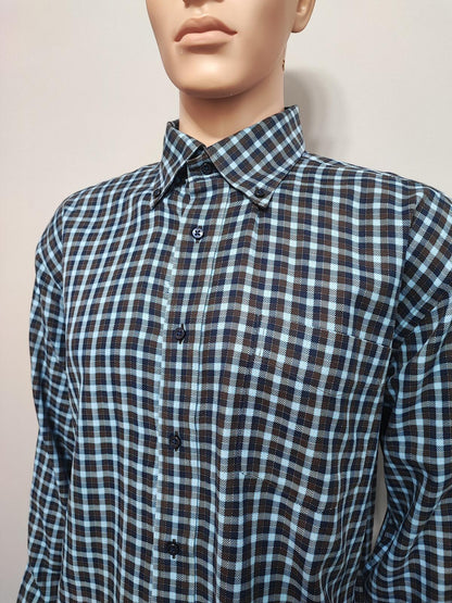 Vintage Tommy Hilfiger Checked Long Sleeve Heritage Crest Shirt Navy Men's XL