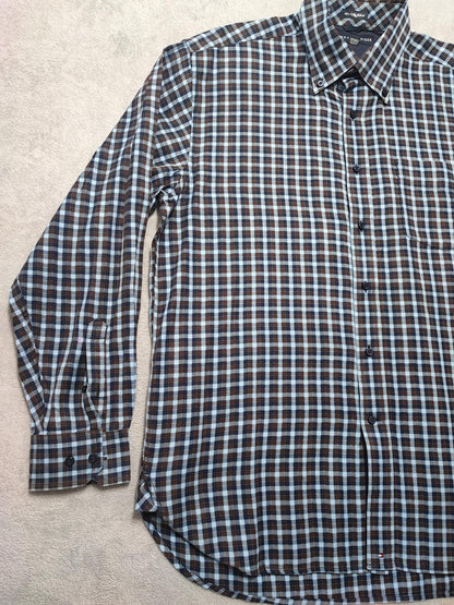 Vintage Tommy Hilfiger Checked Long Sleeve Heritage Crest Shirt Navy Men's XL