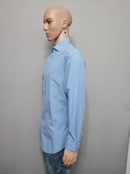 Vintage Polo Ralph Lauren Checked Long Sleeve Plaid Casual Shirt Blue Men's XL
