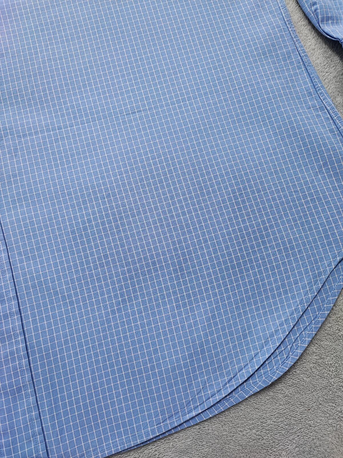 Vintage Polo Ralph Lauren Checked Long Sleeve Plaid Casual Shirt Blue Men's XL