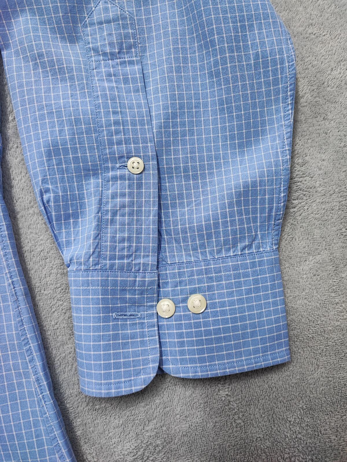 Vintage Polo Ralph Lauren Checked Long Sleeve Plaid Casual Shirt Blue Men's XL