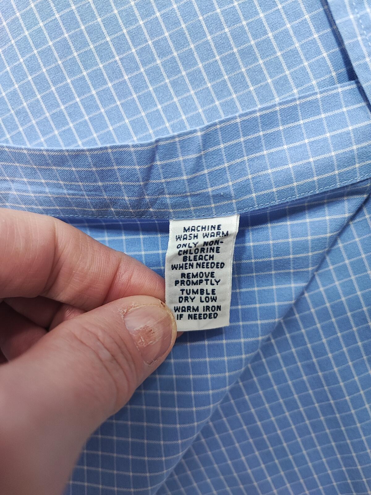 Vintage Polo Ralph Lauren Checked Long Sleeve Plaid Casual Shirt Blue Men's XL