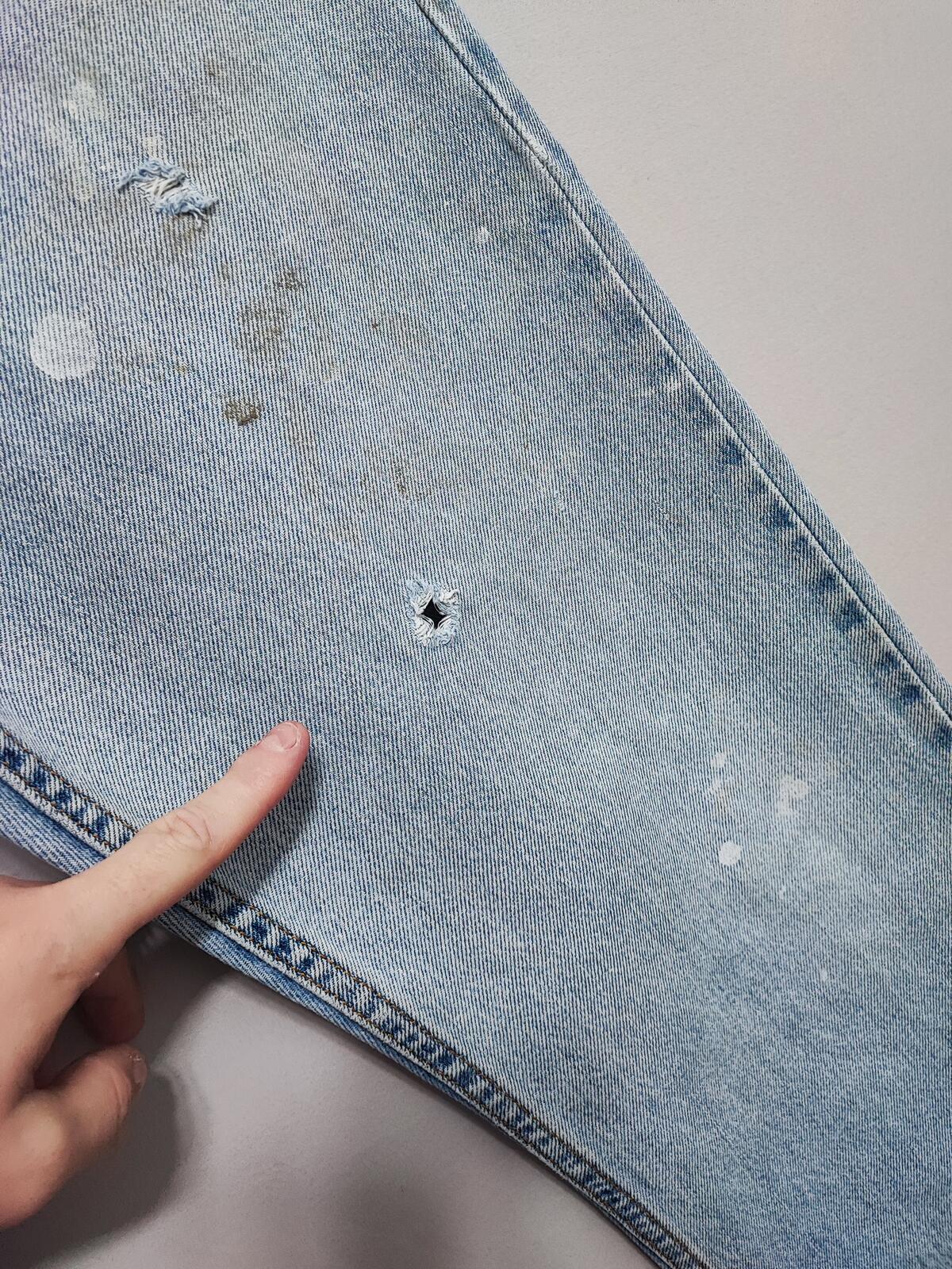 Vintage Levi's 505 Regular Fit Jeans Faded Blue Grunge Skater Men's W34 L31