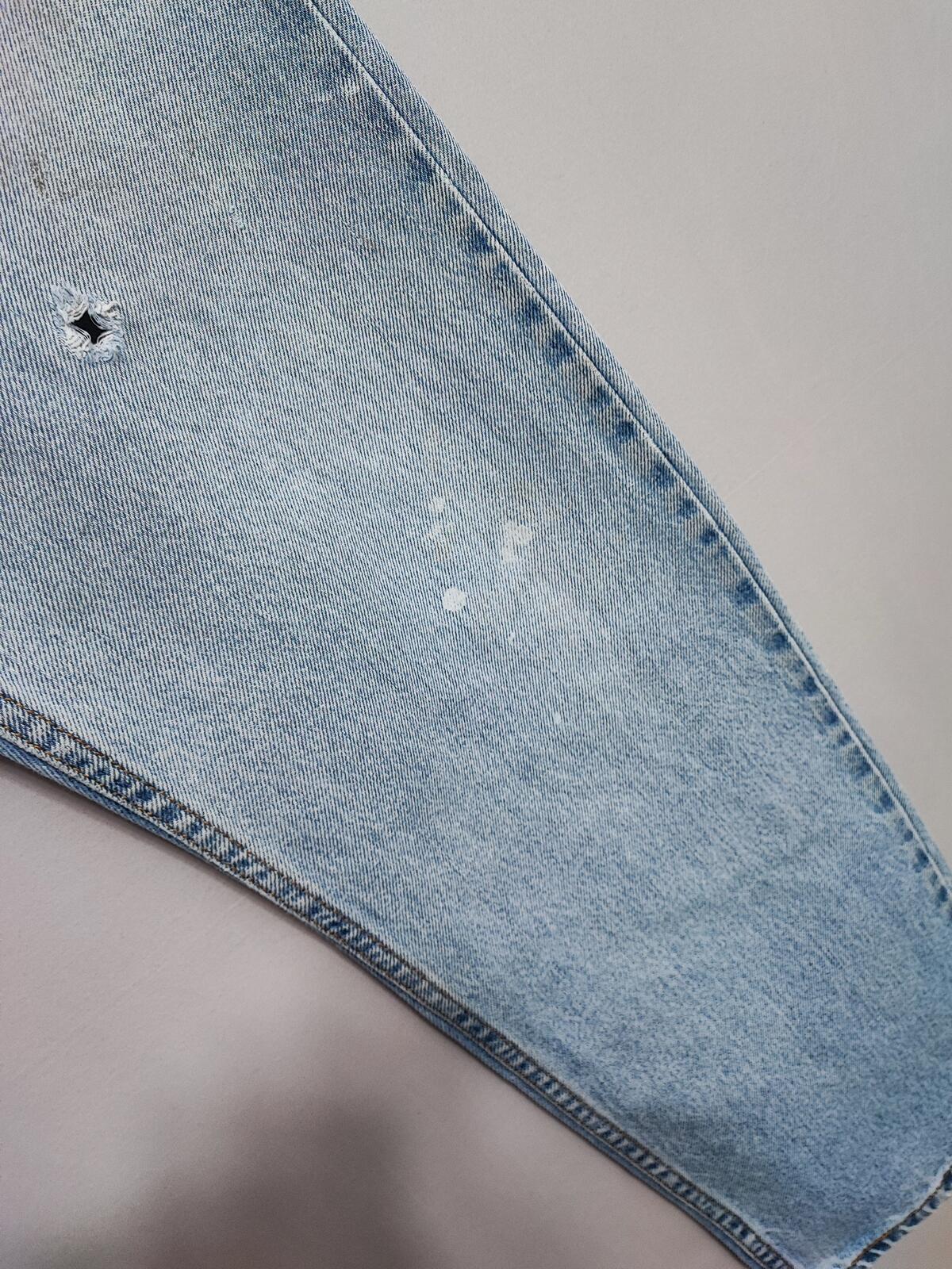 Vintage Levi's 505 Regular Fit Jeans Faded Blue Grunge Skater Men's W34 L31