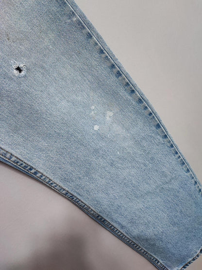 Vintage Levi's 505 Regular Fit Jeans Faded Blue Grunge Skater Men's W34 L31