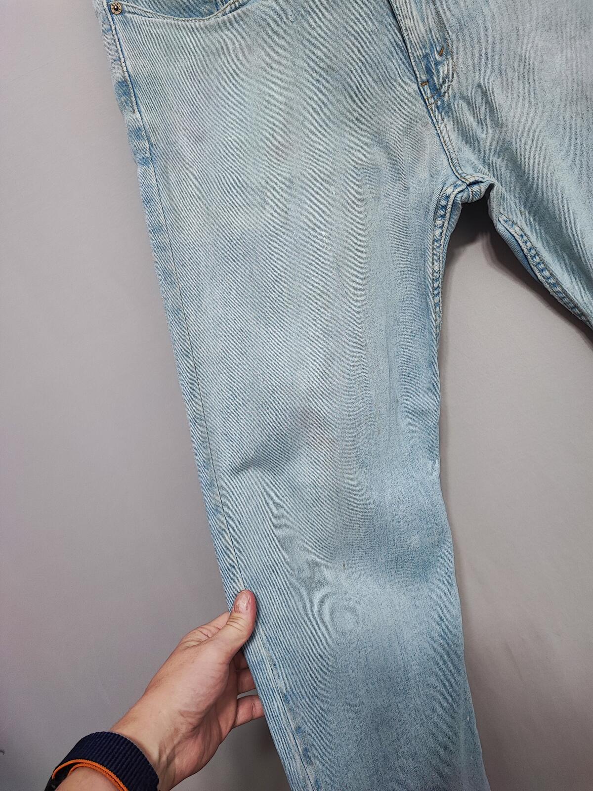 Vintage Levi's 502 Regular Taper Jeans Faded Blue Grunge Skater Men's W38 L31