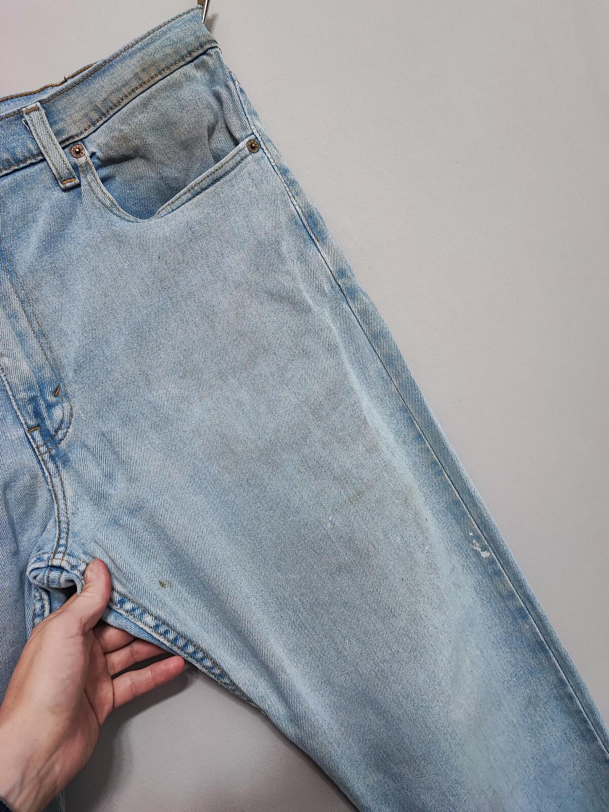 Vintage Levi's 502 Regular Taper Jeans Faded Blue Grunge Skater Men's W38 L31