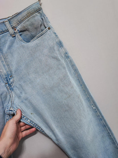 Vintage Levi's 502 Regular Taper Jeans Faded Blue Grunge Skater Men's W38 L31