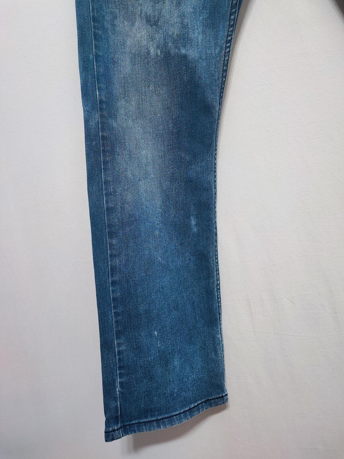 Vintage Levi's 513 Slim Straight Jeans Faded Blue Grunge Skater Men's W36 L30