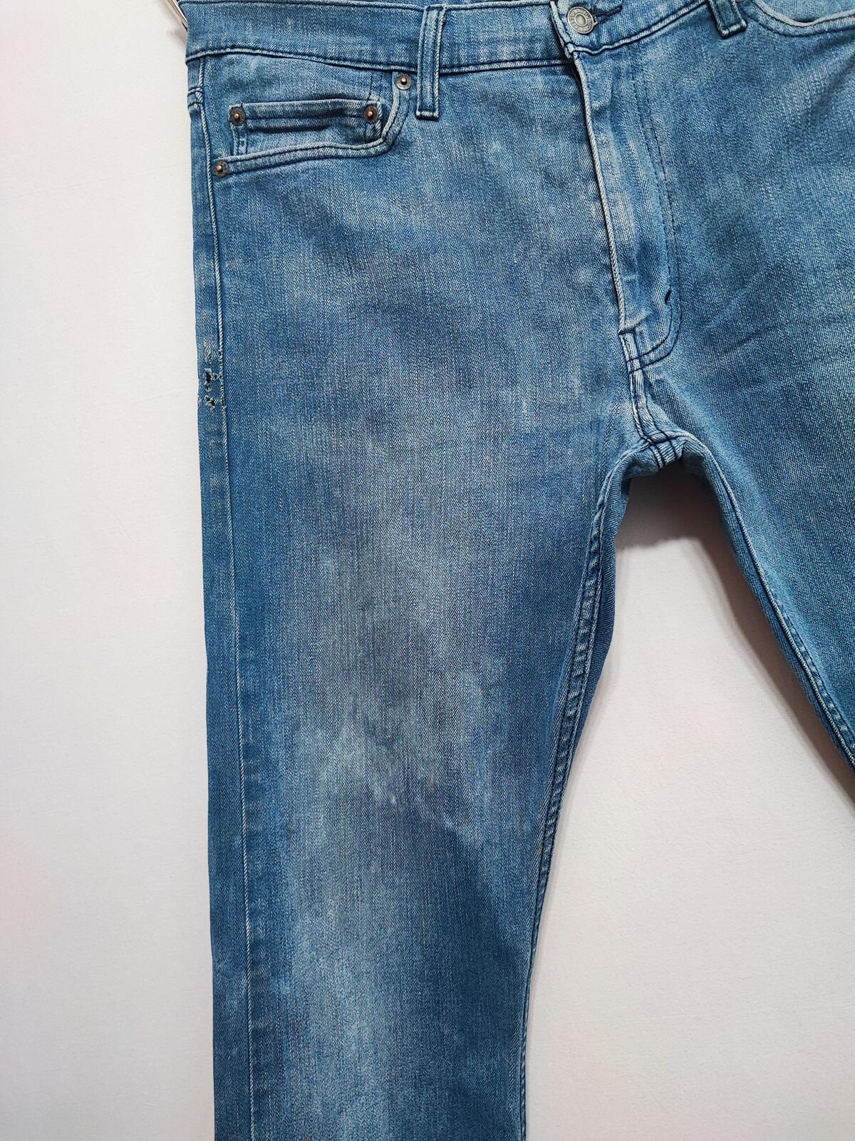 Vintage Levi's 513 Slim Straight Jeans Faded Blue Grunge Skater Men's W36 L30