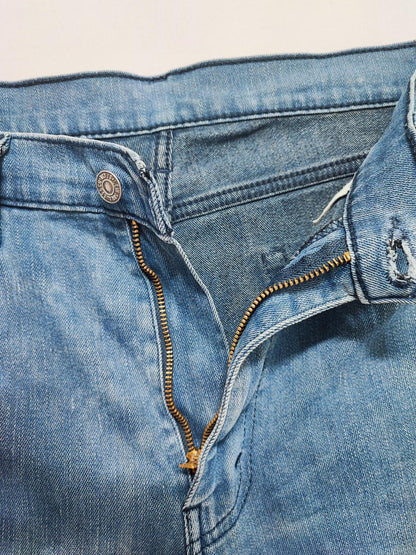 Vintage Levi's 513 Slim Straight Jeans Faded Blue Grunge Skater Men's W36 L30