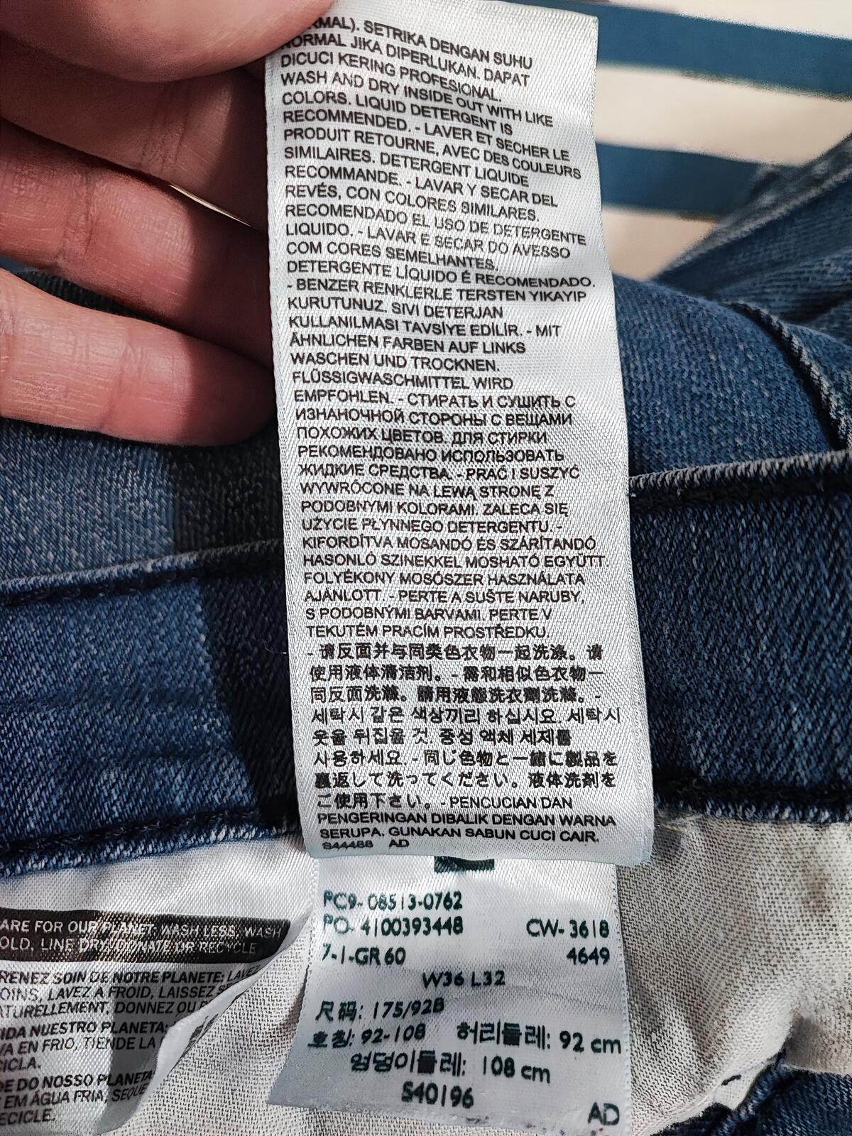 Vintage Levi's 513 Slim Straight Jeans Faded Blue Grunge Skater Men's W36 L30
