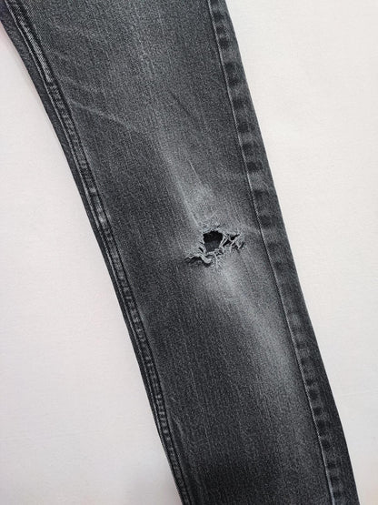 Vintage Levi's 511 Slim Faded Black Grey Jeans Kids Youth Streetwear W26 L27