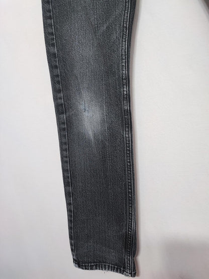Vintage Levi's 511 Slim Faded Black Grey Jeans Kids Youth Streetwear W26 L27