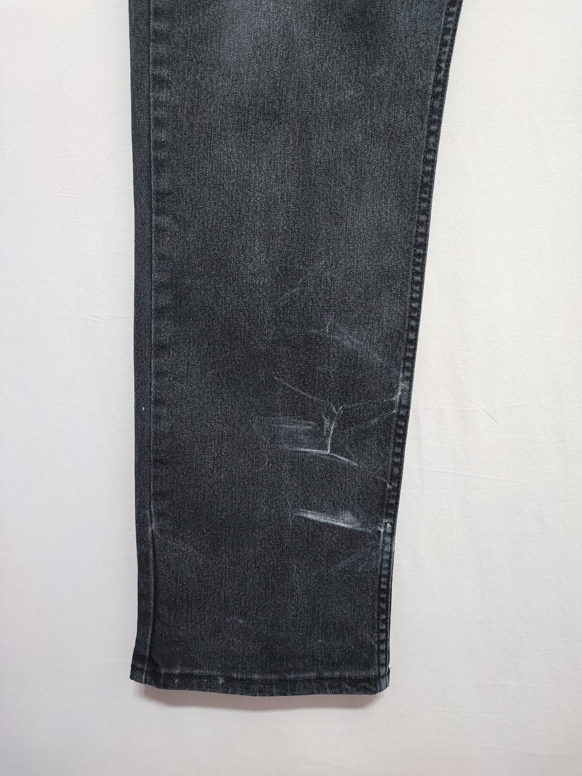 Vintage Levi's 514 Straight Jeans Faded Black Splatter Grunge Men's W38 L31