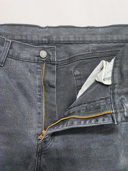Vintage Levi's 514 Straight Jeans Faded Black Splatter Grunge Men's W38 L31