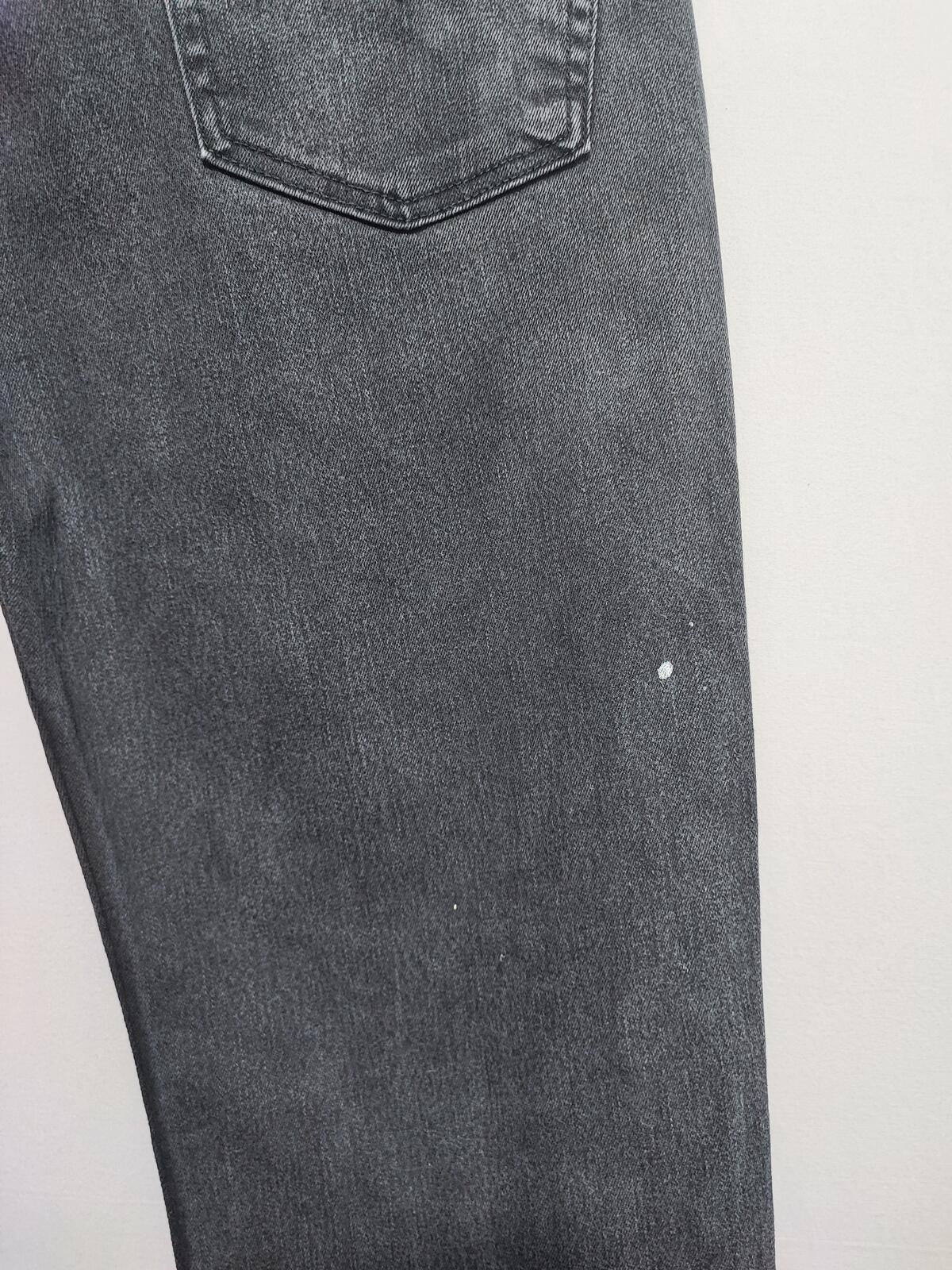 Vintage Levi's 514 Straight Jeans Faded Black Splatter Grunge Men's W38 L31