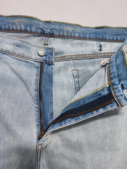 Vintage Levi's 541 Athletic Taper Jeans Faded Light Blue Thrashed Men's W40 L34