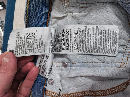 Vintage Levi's 541 Athletic Taper Jeans Faded Light Blue Thrashed Men's W40 L34