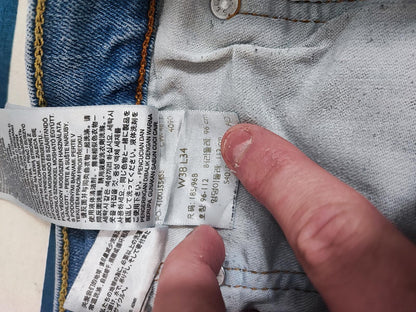 Vintage Levi's 541 Athletic Taper Jeans Faded Light Blue Thrashed Men's W40 L34