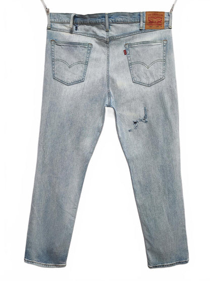 Vintage Levi's 541 Athletic Taper Jeans Faded Light Blue Thrashed Men's W40 L34