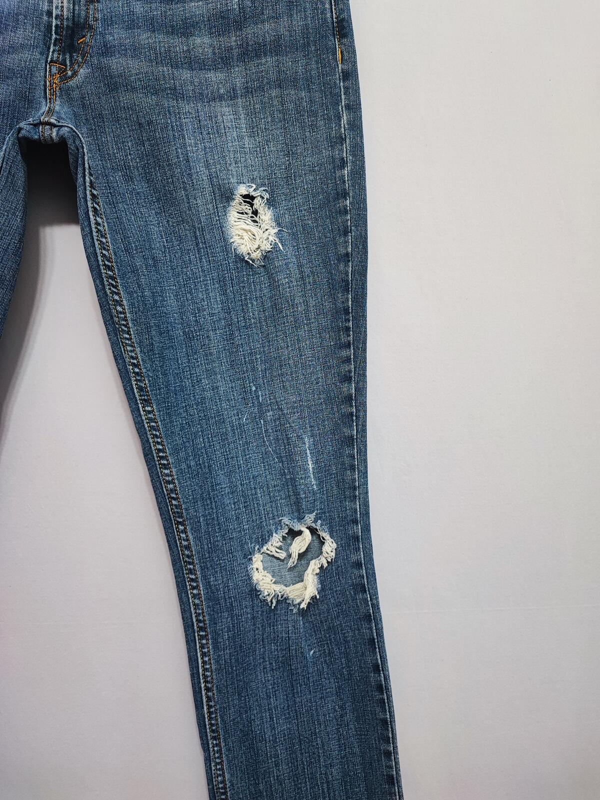Vintage Levi's Navy Blue Wash Denim Jeans 90s Y2K Straight Leg Men's W33 L32