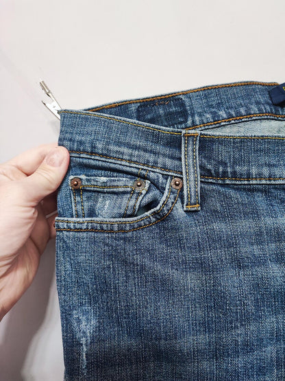 Vintage Levi's Navy Blue Wash Denim Jeans 90s Y2K Straight Leg Men's W33 L32