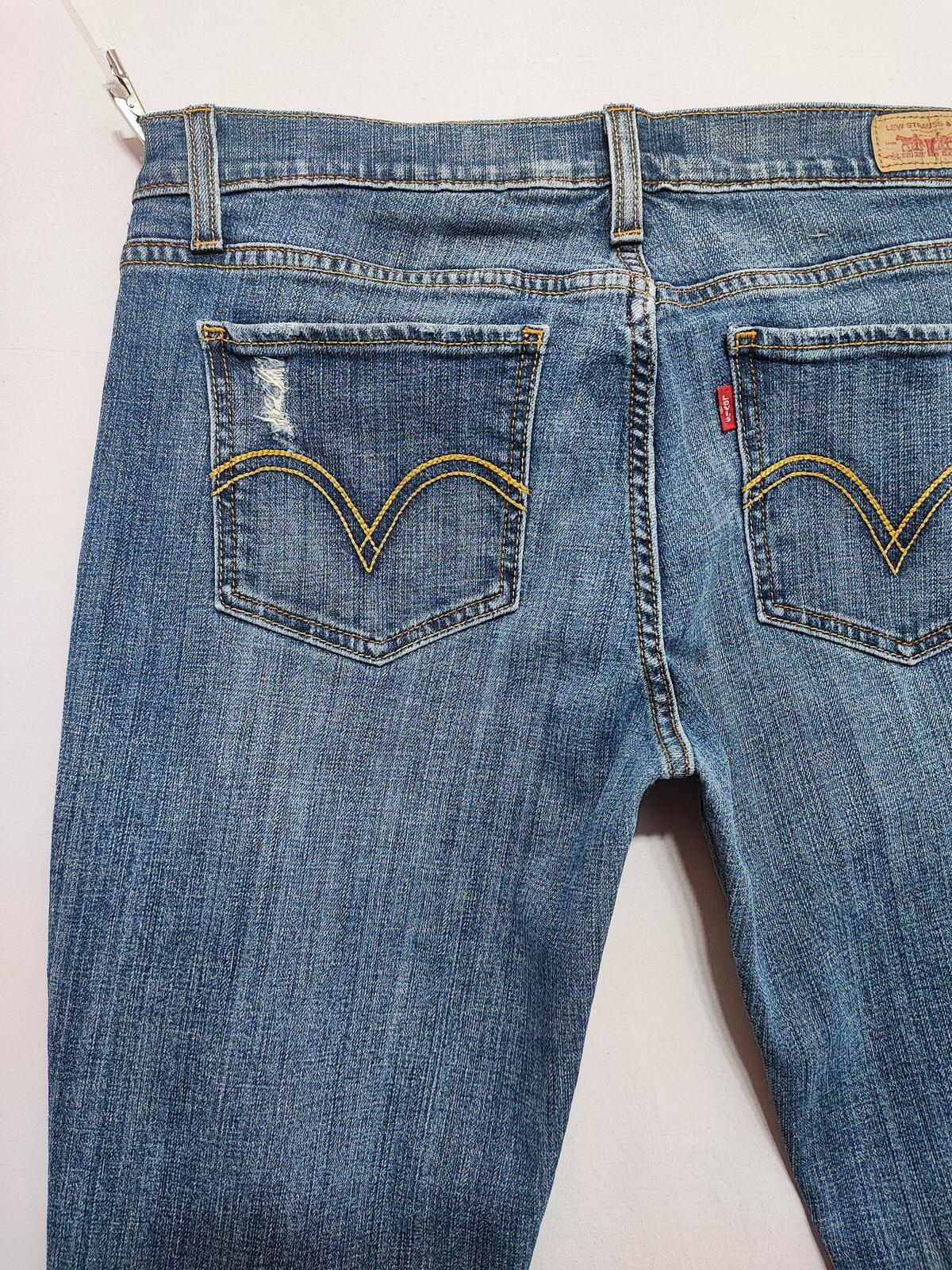 Vintage Levi's Navy Blue Wash Denim Jeans 90s Y2K Straight Leg Men's W33 L32