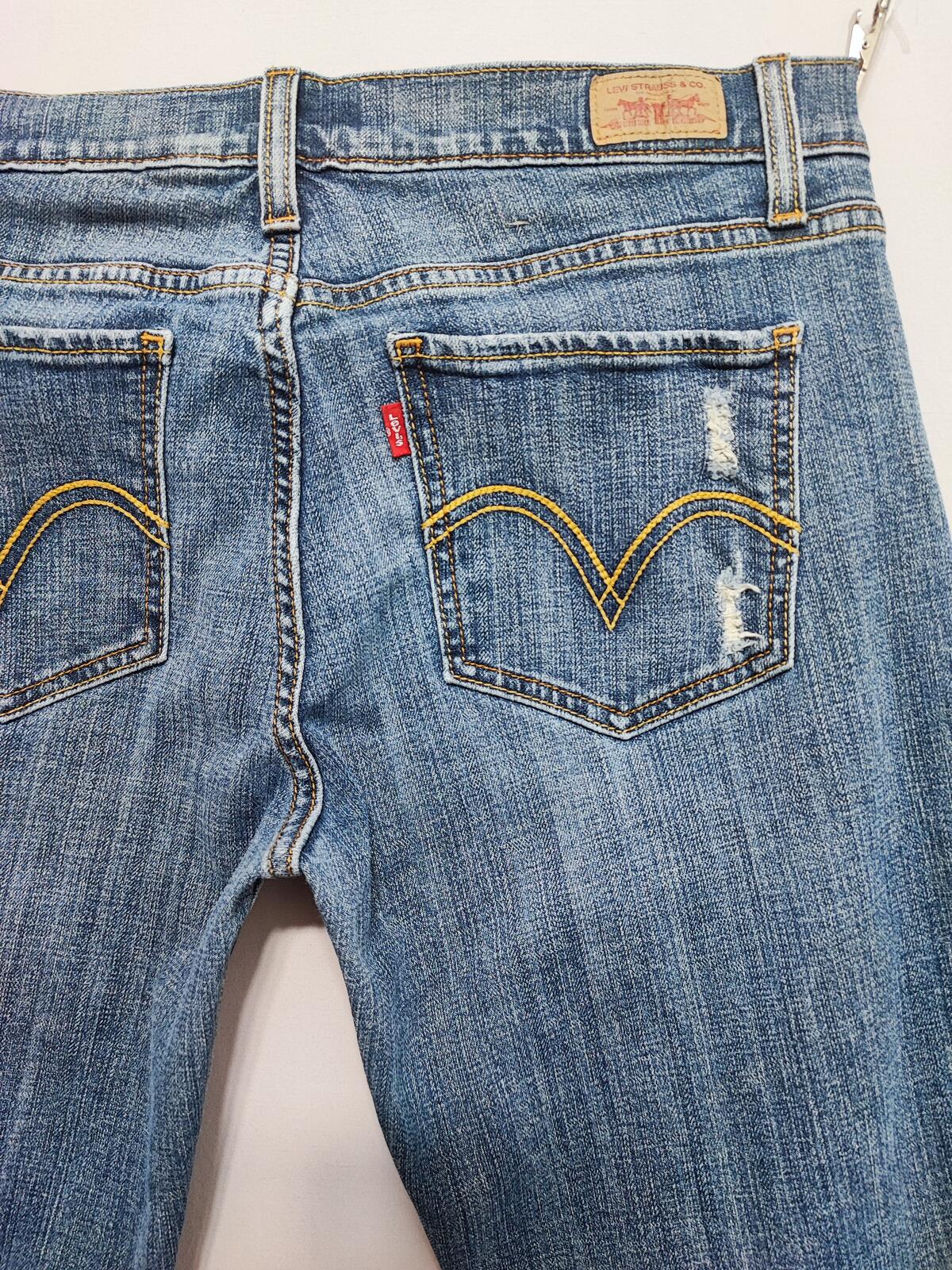 Vintage Levi's Navy Blue Wash Denim Jeans 90s Y2K Straight Leg Men's W33 L32