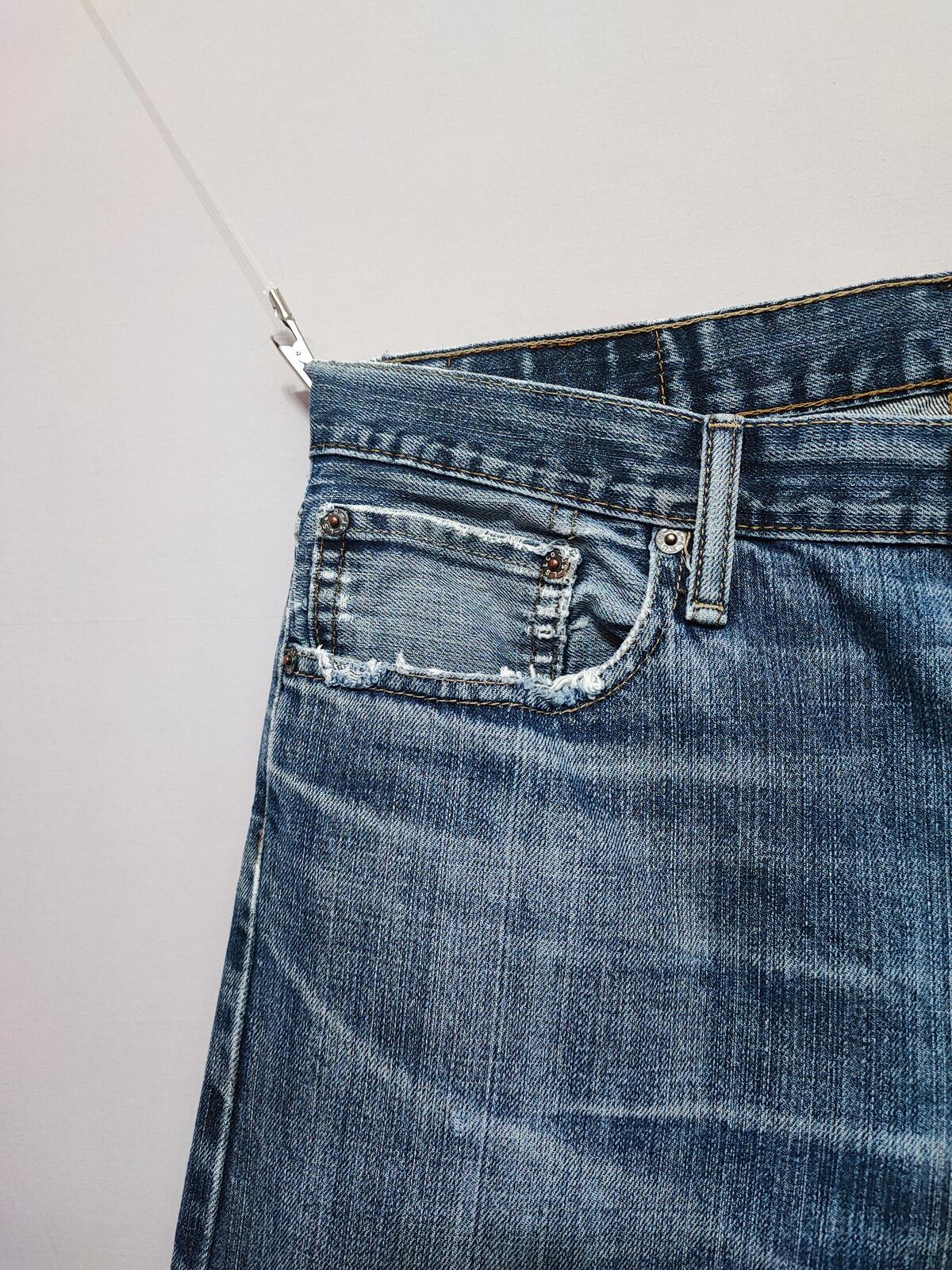 Vintage Levi's 514 Straight Leg Jeans Faded Navy Blue Grunge Skater Men's W34 L32