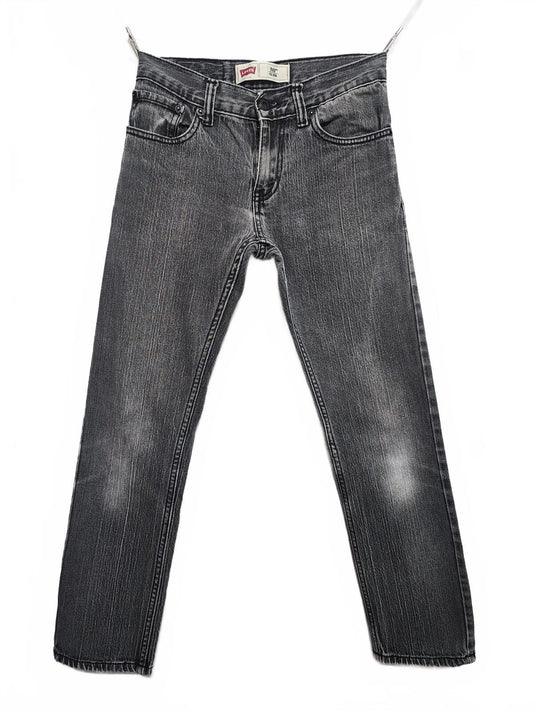 Vintage Levi's 511 Slim Jeans Faded Black Grey Youth Kids Streetwear W26 L26