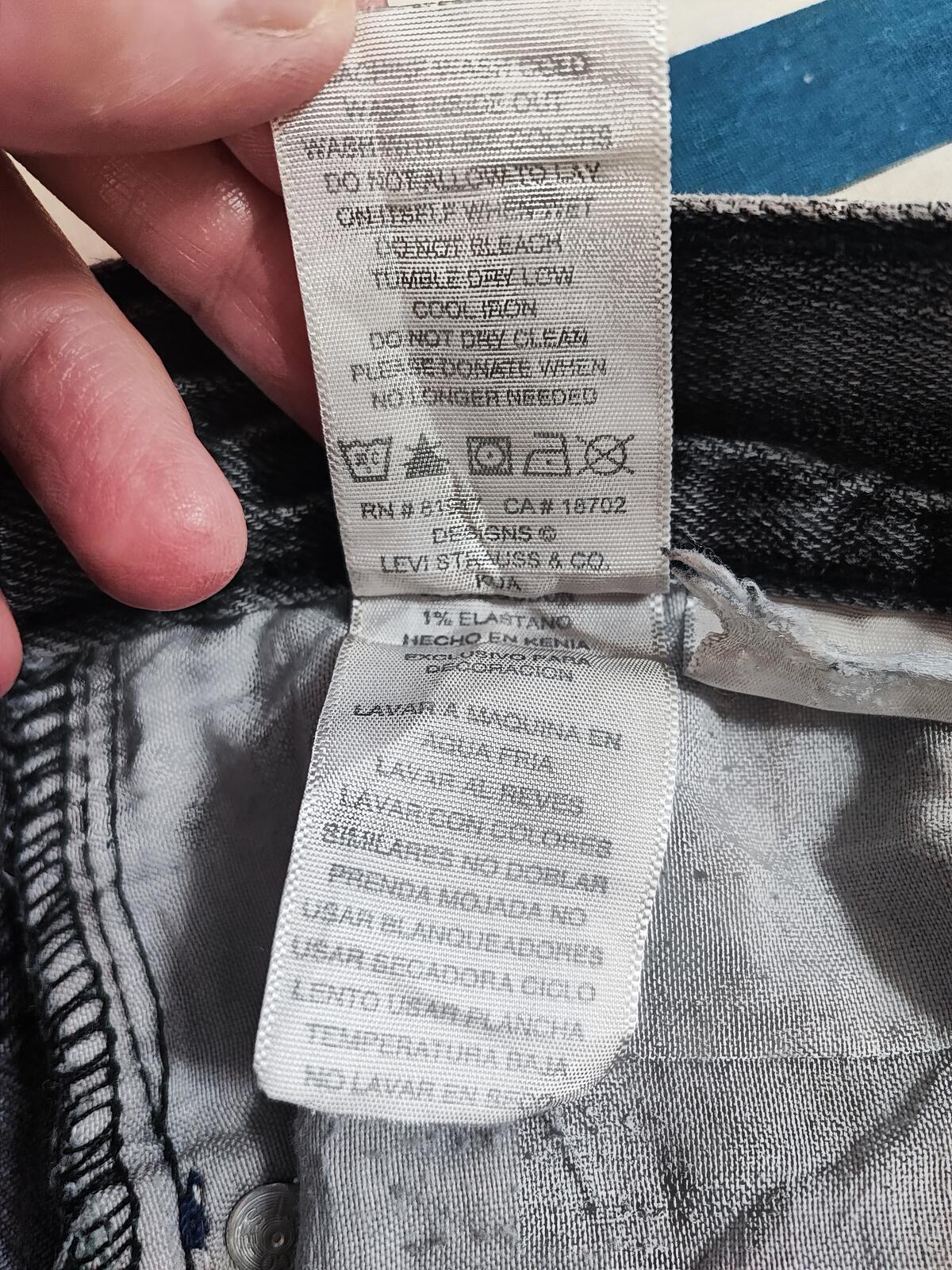 Vintage Levi's 511 Slim Jeans Faded Black Grey Youth Kids Streetwear W26 L26