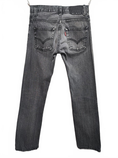 Vintage Levi's 511 Slim Jeans Faded Black Grey Youth Kids Streetwear W26 L26