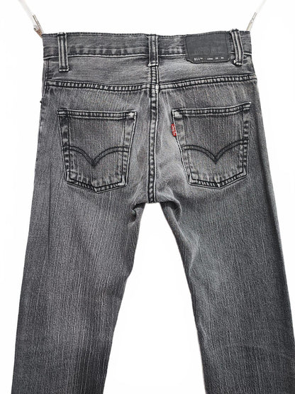 Vintage Levi's 511 Slim Jeans Faded Black Grey Youth Kids Streetwear W26 L26