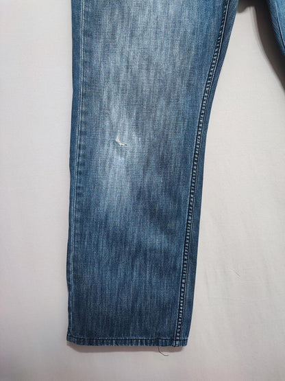 Vintage Levi's Faded Blue Denim Jeans 90s Grunge Skater Men's W36 L28